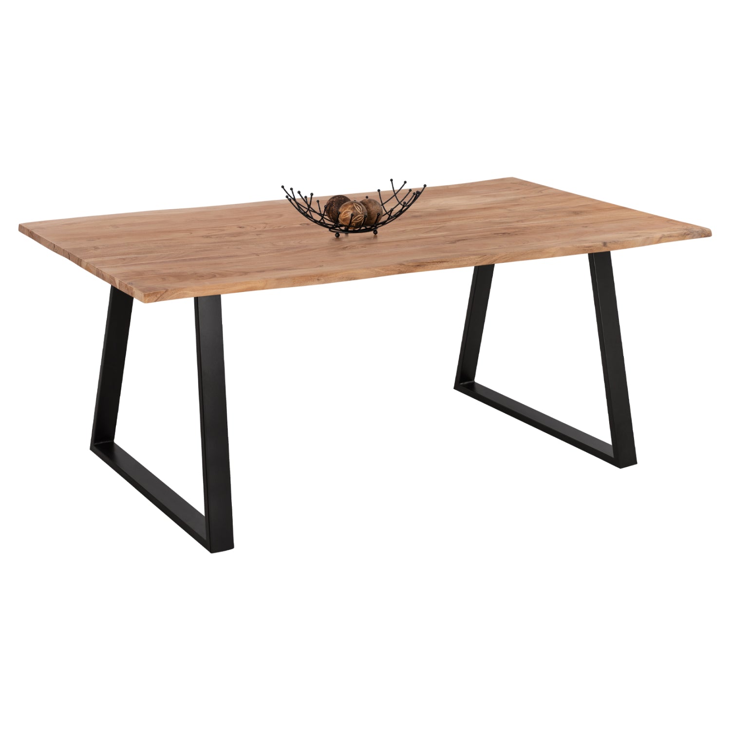 Трапезна маса Acacia масивна акация с черни крака 200x100x77см
