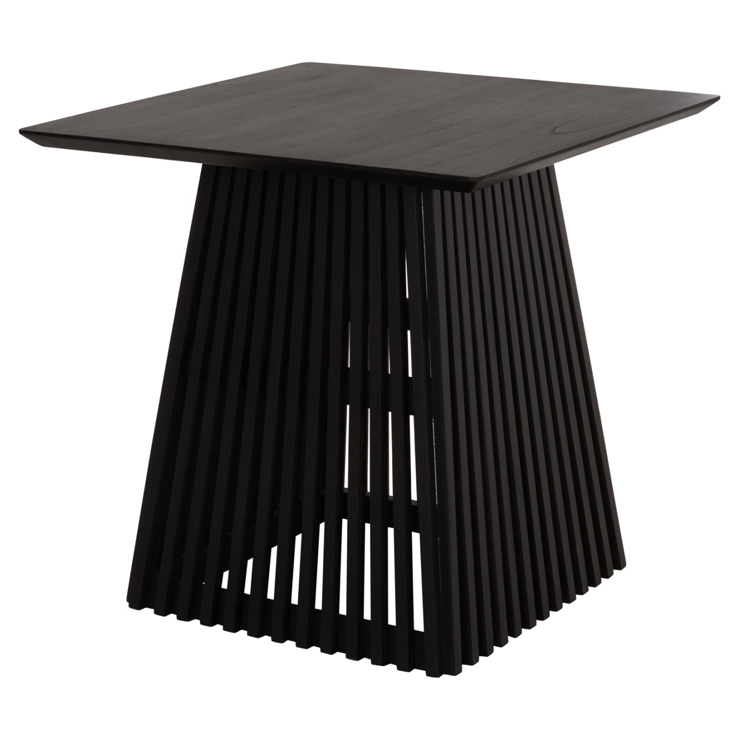 Квадратна трапезна маса FRANTZ дърво минди черно 80x80x78см.