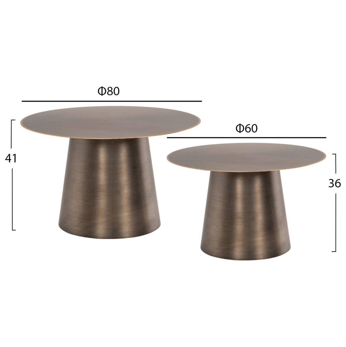 КАФЕНЕВИ МАСИ 2БР NICKELY МЕТАЛ В АНТИЧЕН НИКЕЛ Φ80x41В & Φ60x36В см.