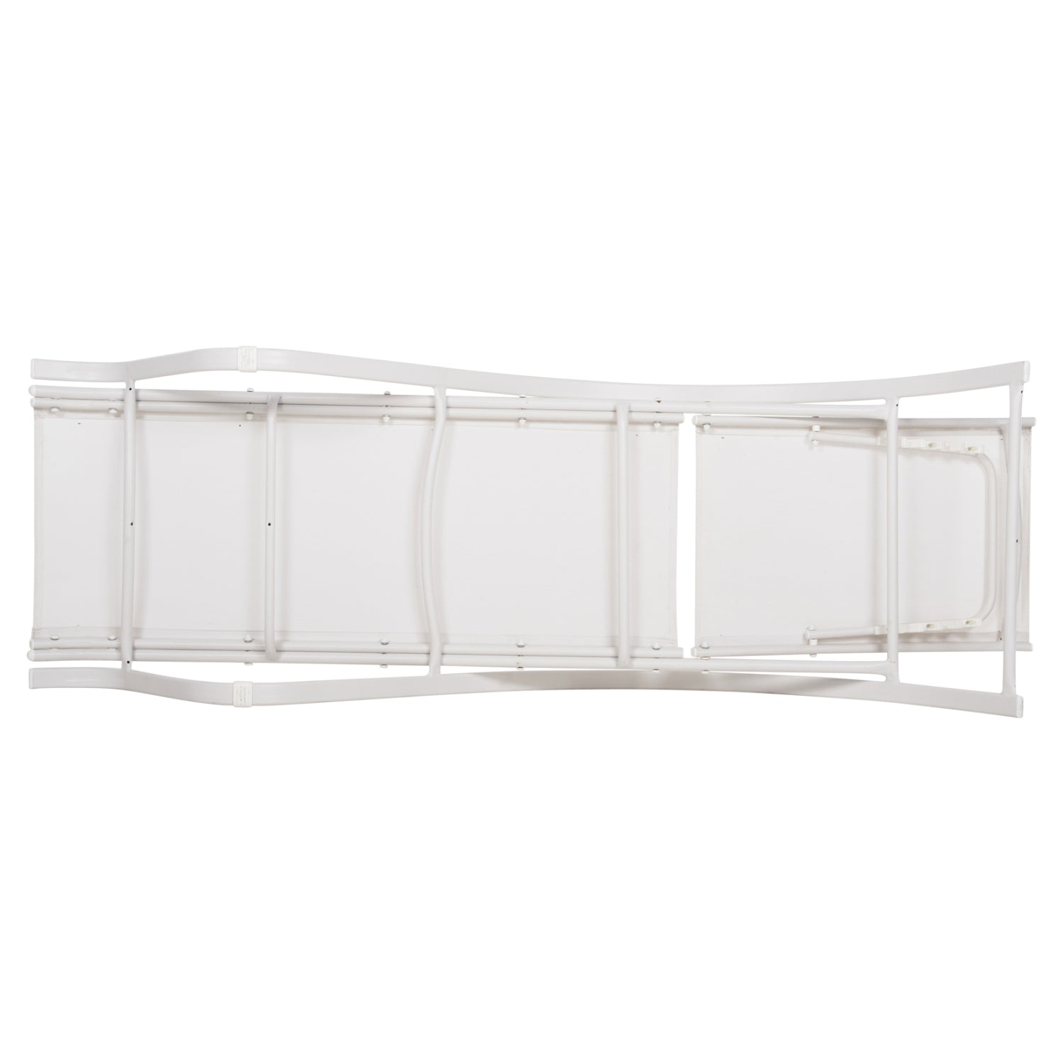 Шезлонг WAKANA алуминий бял с текстил бял 194x54-66x30 см.
