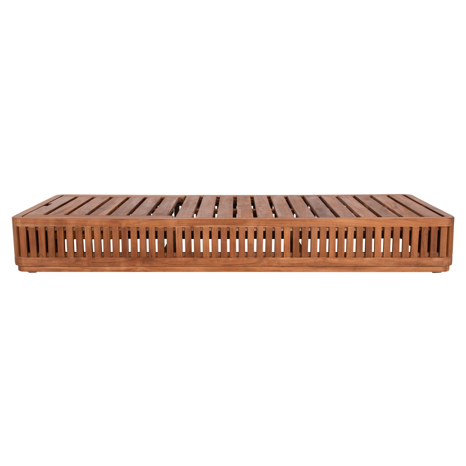 Шезлонг без възглавници VERNON тиково дърво натурално 200x80x25Hсм.