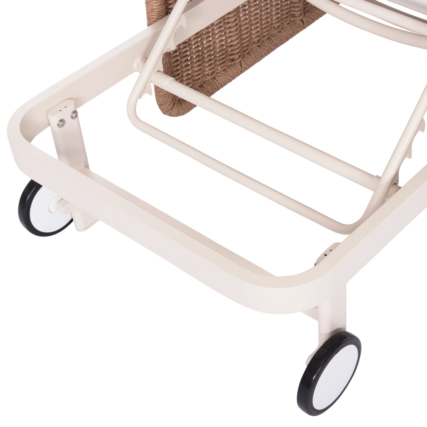 Шезлонг серия Destiny алуминий екрю-беж Wicker с възглавници 205,5x86x
