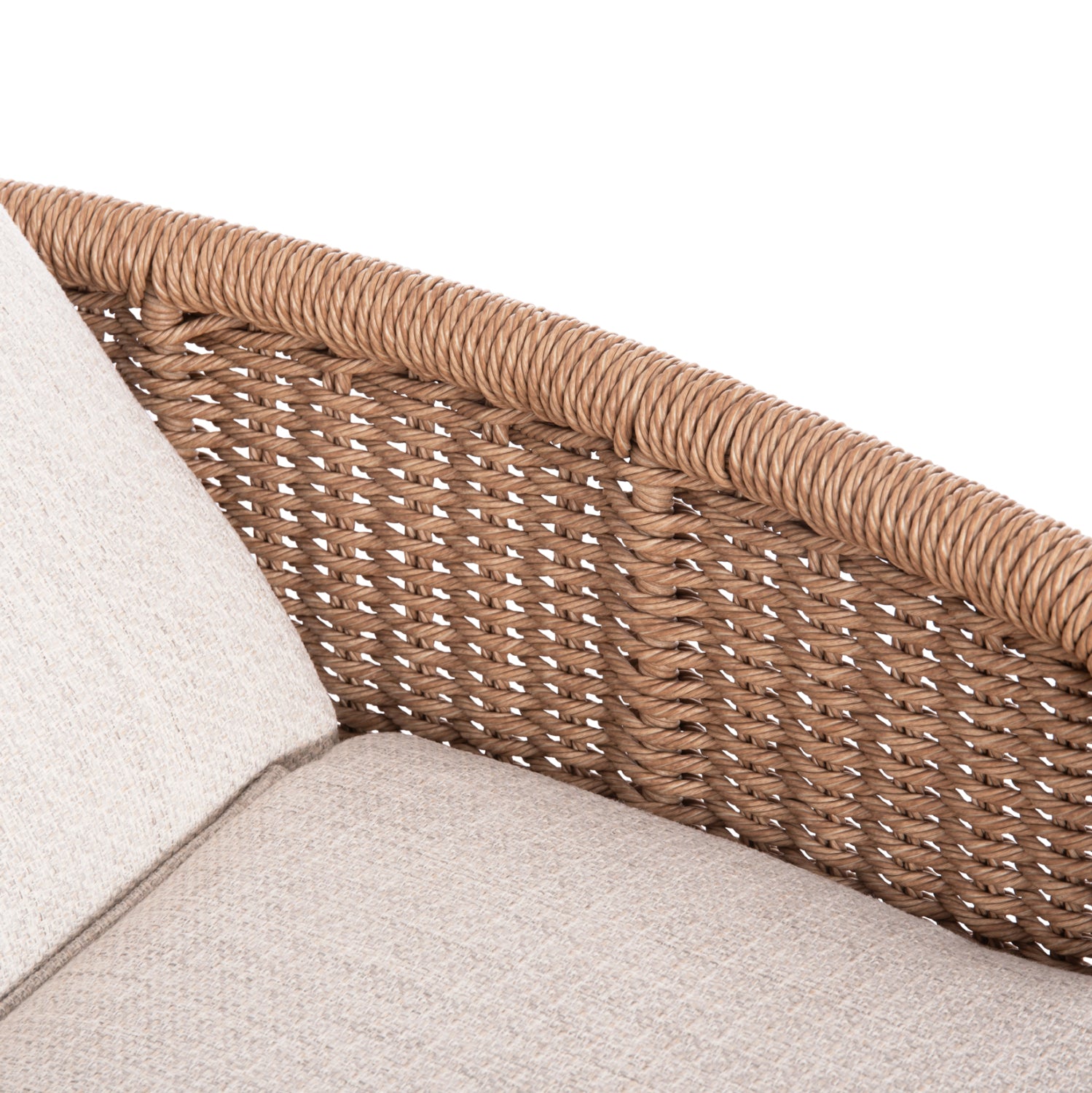 Шезлонг серия Destiny алуминий екрю-беж Wicker с възглавници 205,5x86x