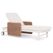 Шезлонг серия Destiny алуминий екрю-беж Wicker с възглавници 205,5x86x