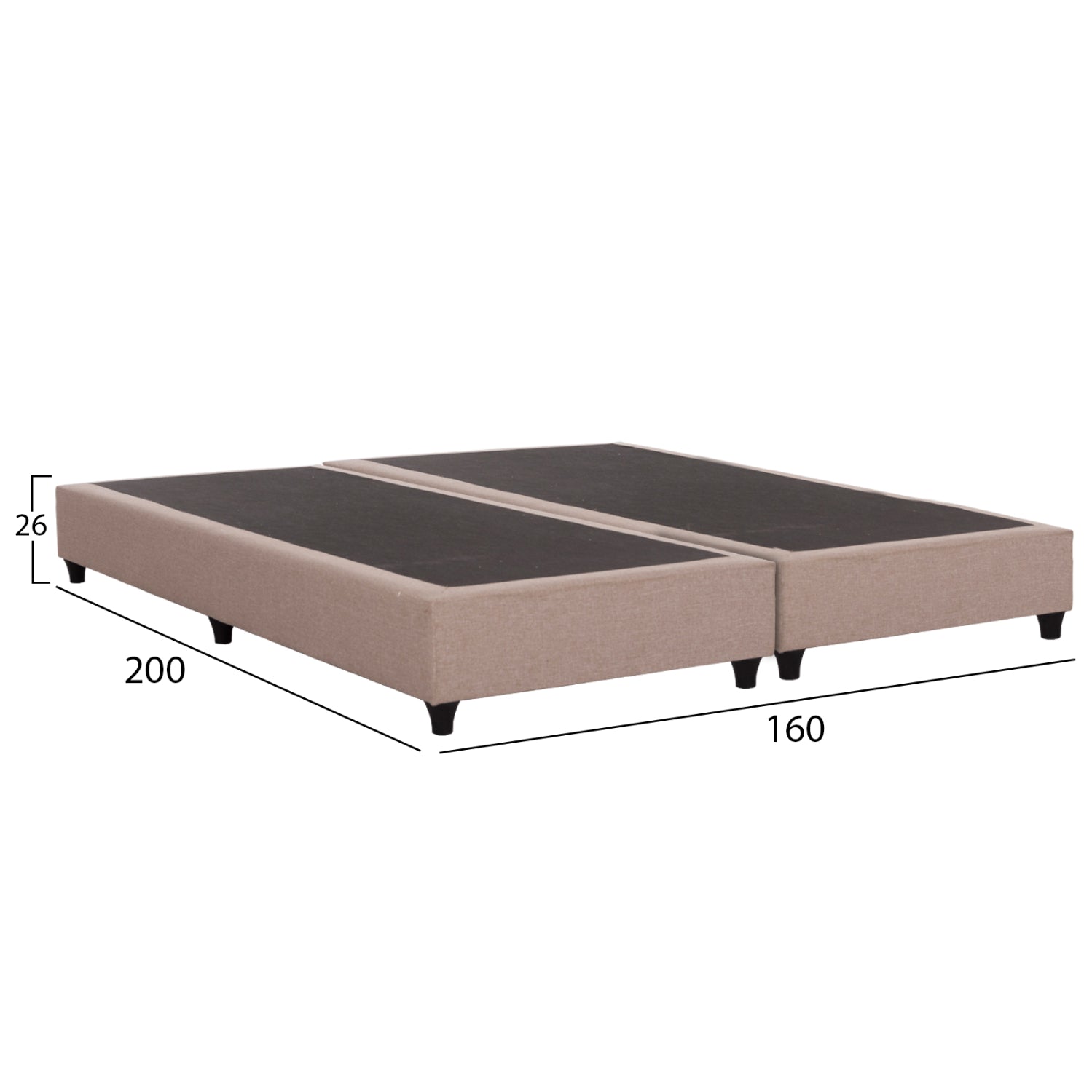 ПОДЛОЖКА ЗА ЕКСТРА-ДВОЙНО ЛЕГЛО SIGGY --БЕЖОВ ПЛАТ--ЗА МАТРАК 160x200см.