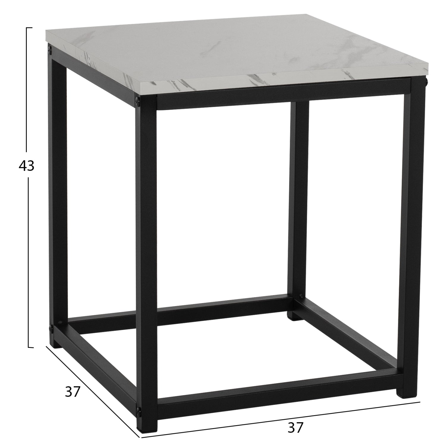 Странични маси Grelay комплект 2 бр MDF и метал 45x45x50Hсм.