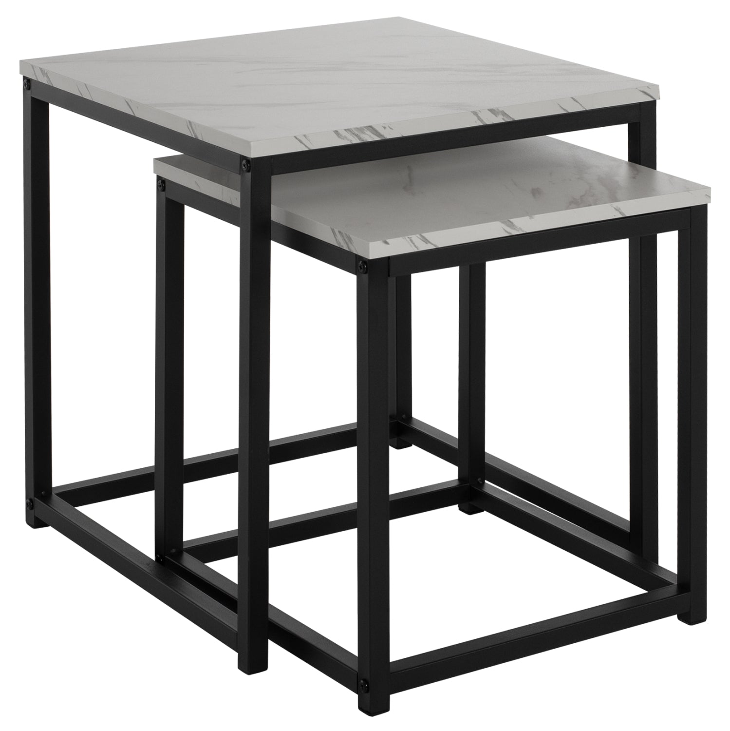 Странични маси Grelay комплект 2 бр MDF и метал 45x45x50Hсм.