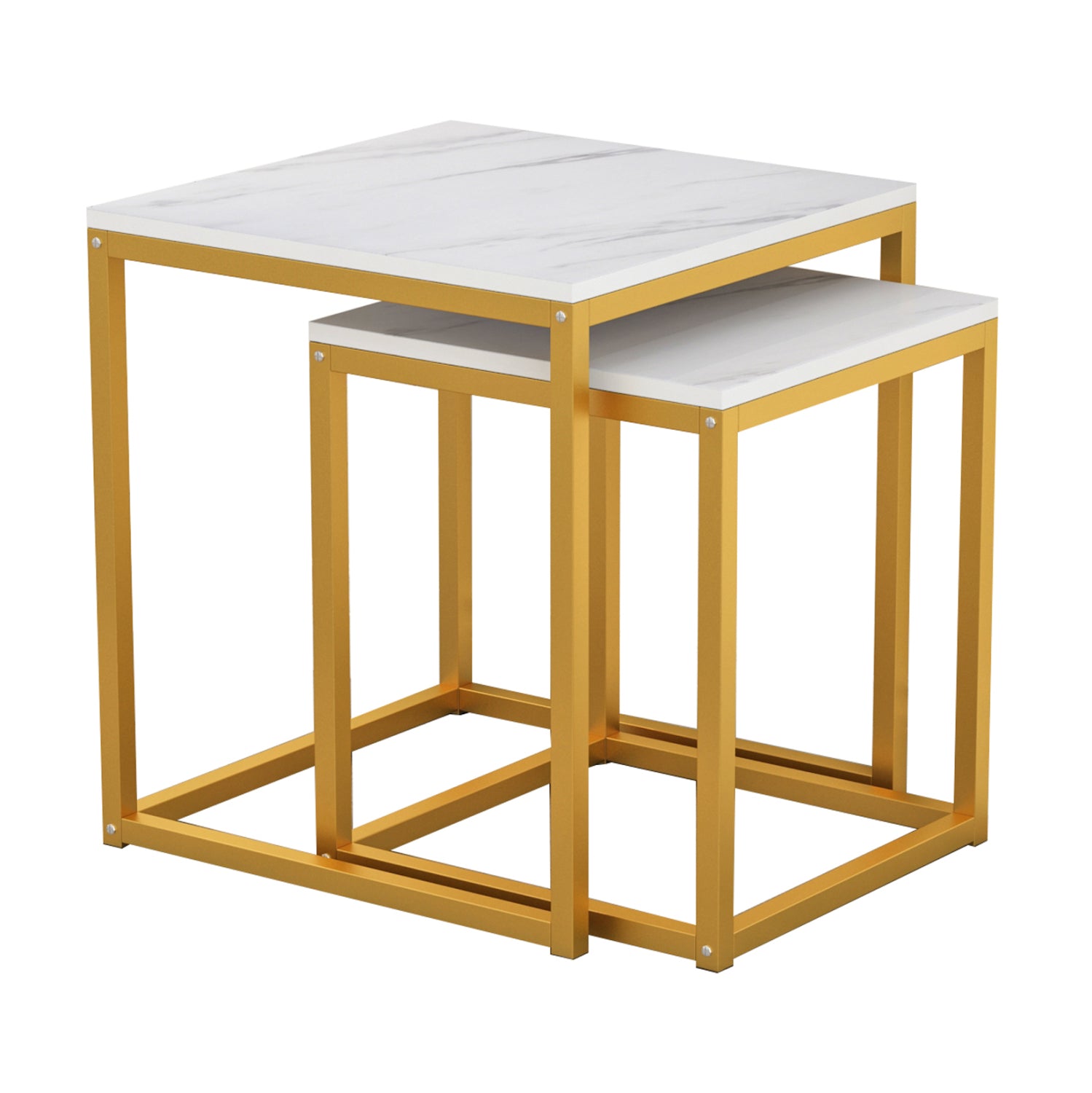Странични маси Grelay комплект 2 бр MDF и метал 45x45x50Hсм.