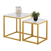 Странични маси Grelay комплект 2 бр MDF и метал 45x45x50Hсм.
